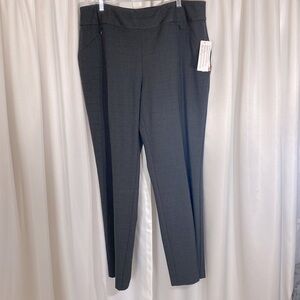 NWT Investments Gray Checkered Pants by the Park Ave Fit Straight Leg
